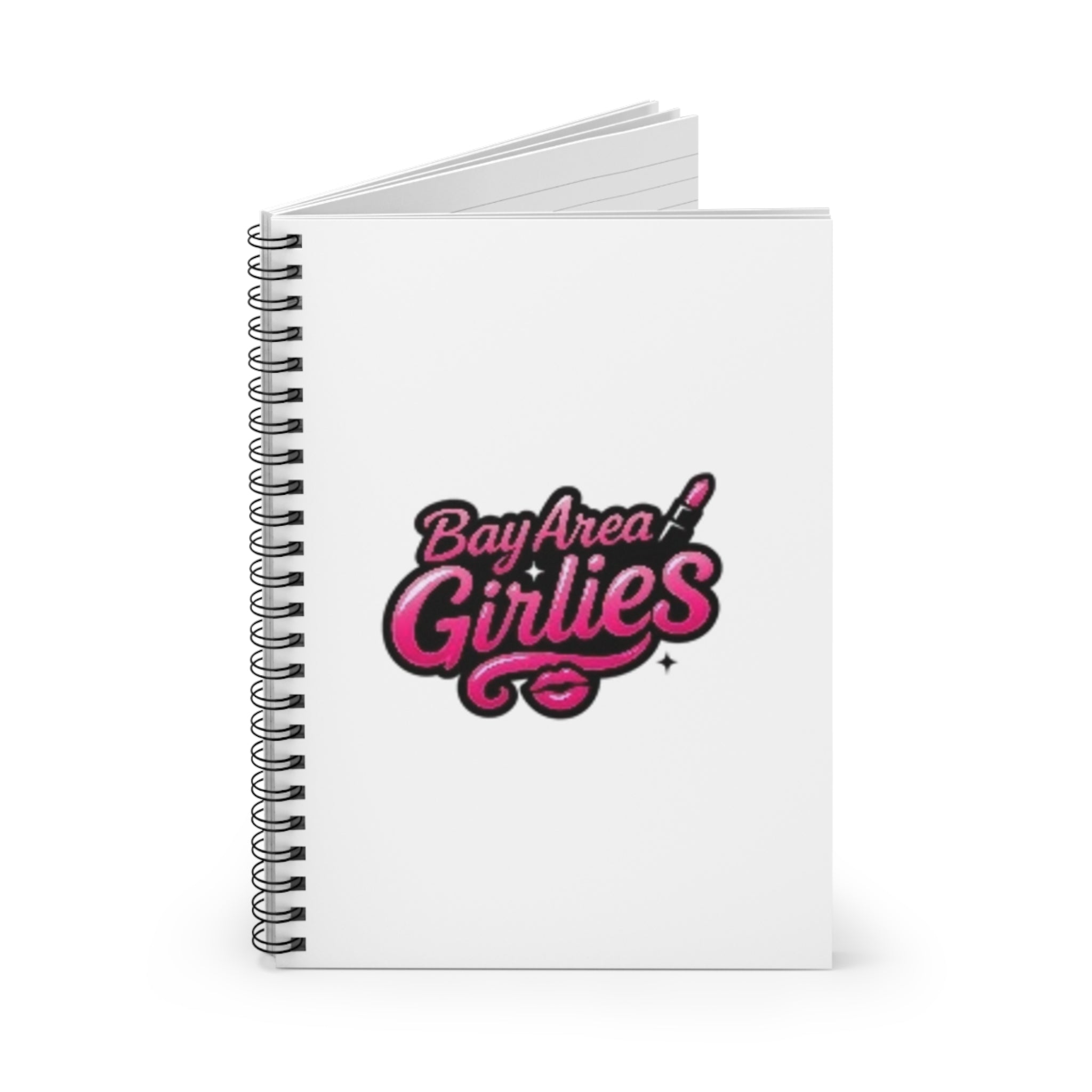 Bay Area Girlies Spiral Notebook - Creative Writing Journal, School Supplies, Cute Gift for Friends, Girls' Empowerment, Pink Stationery