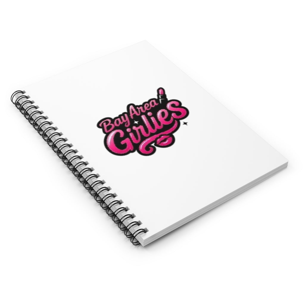 Bay Area Girlies Spiral Notebook - Creative Writing Journal, School Supplies, Cute Gift for Friends, Girls' Empowerment, Pink Stationery